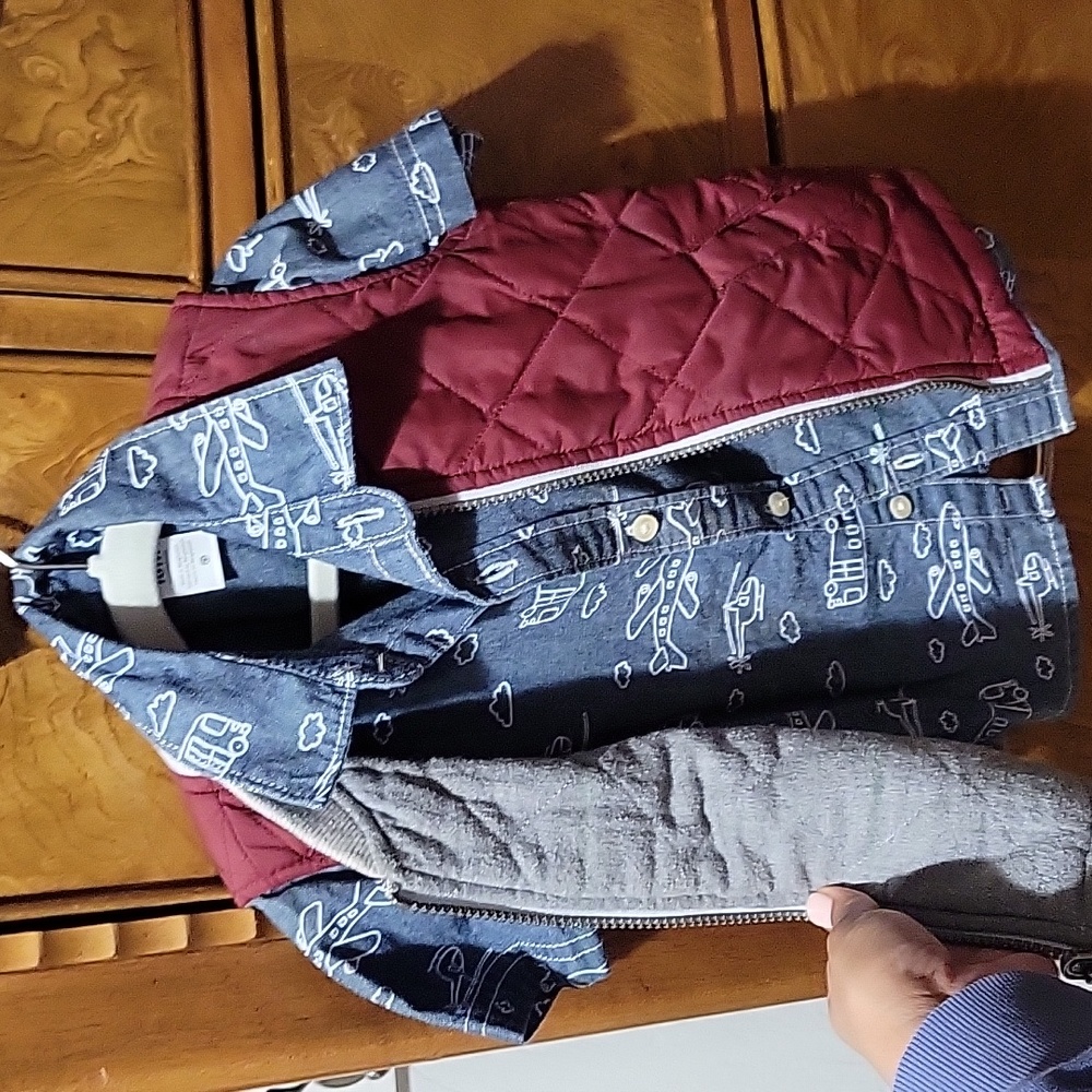 Chambray S/S button up with reversible vest